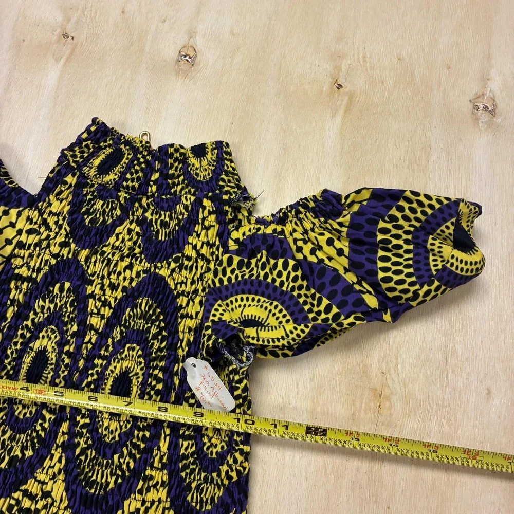 Pants Set Girls 8-9 Years Multicolor Pattern Print Ruffle Top Bell Bottom Pants